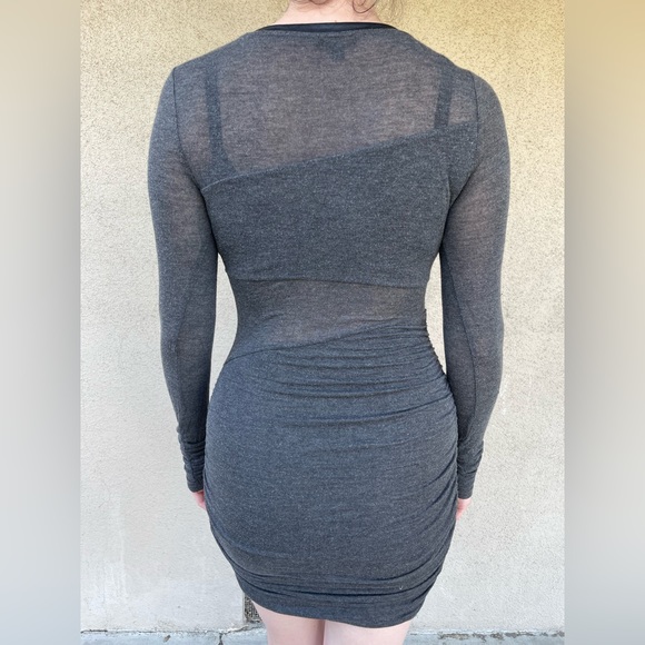 Tight soft ruched grey dress Guess - Picture 2 of 4
